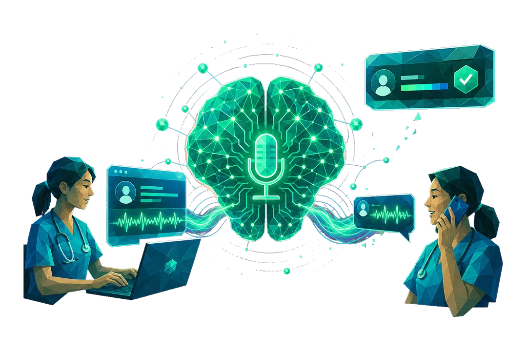 AI Recruiter Healthcare Company's Solution 1: Developed a Voice Al Recruiter for First-Round Interviews on Web and Phone