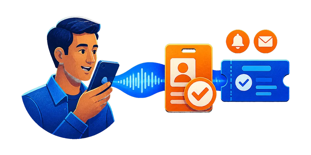 IT Firm's Solution 1: Voice-First Ticket Intake With Built-In Identity Verification