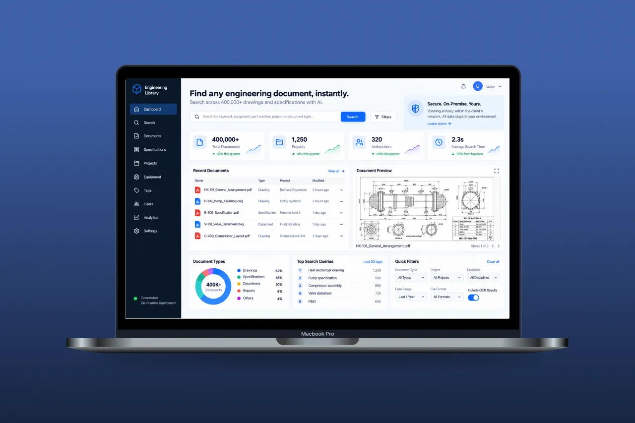 We Helped a Global Engineering Enterprise Make 400,000 Legacy Drawings Searchable with Al