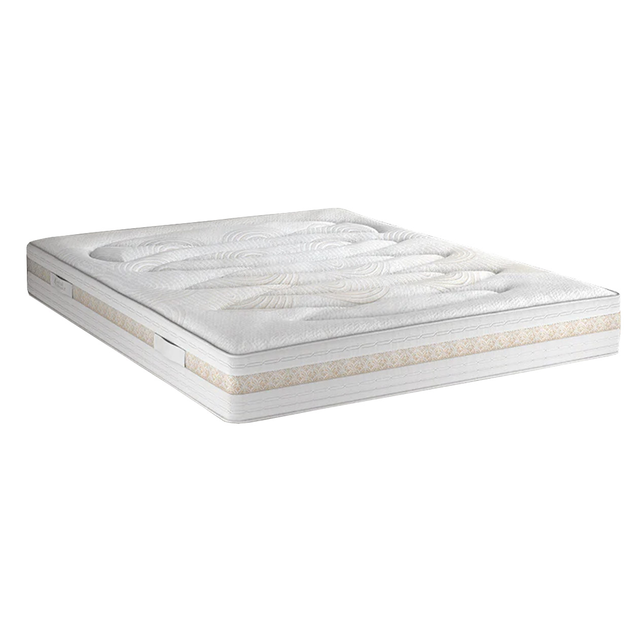 Le matelas Aquila ferme est conçu pour offrir un soutien optimal grâce à son noyau en mousse haute résilience Eole Air soja de 45 kg/m³ et ses 7 zones de confort. Il propose une face hiver avec un garnissage en laine et soie pour vous garder au chaud, ainsi qu'une face été avec un garnissage en ouate hypoallergénique pour une fraîcheur maximale. Son coutil en polyester Hypnose est traité au végétal Aloé Véra, le rendant idéal pour les literies électriques. Avec une hauteur totale de 24 cm, il vous assure des nuits de sommeil paisibles.