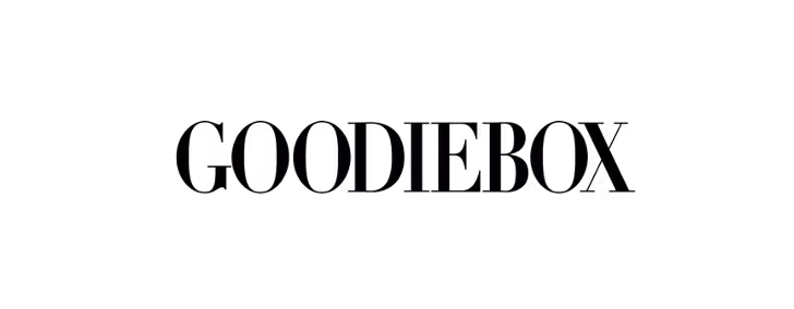 Goodiebox brand name in black serif font on a transparent background.