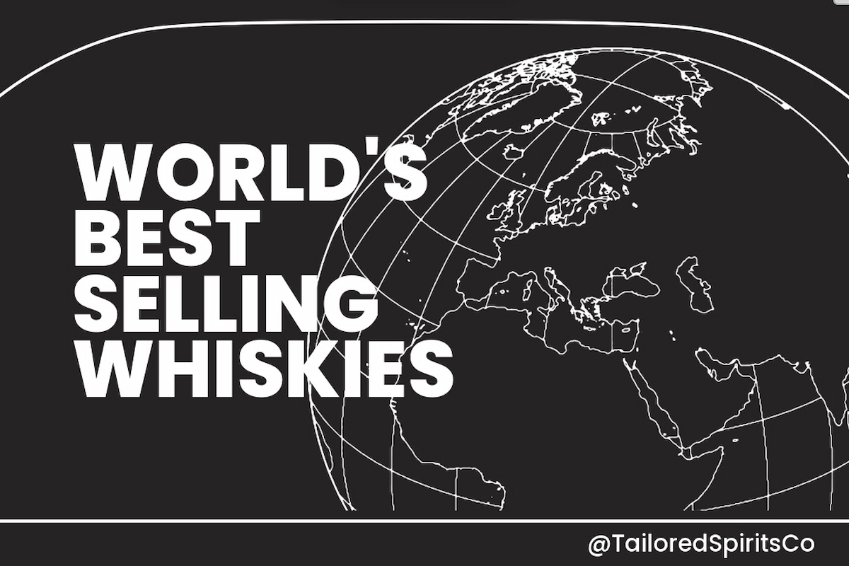 A selection of the most popular whisky and whiskey bottles in the world
