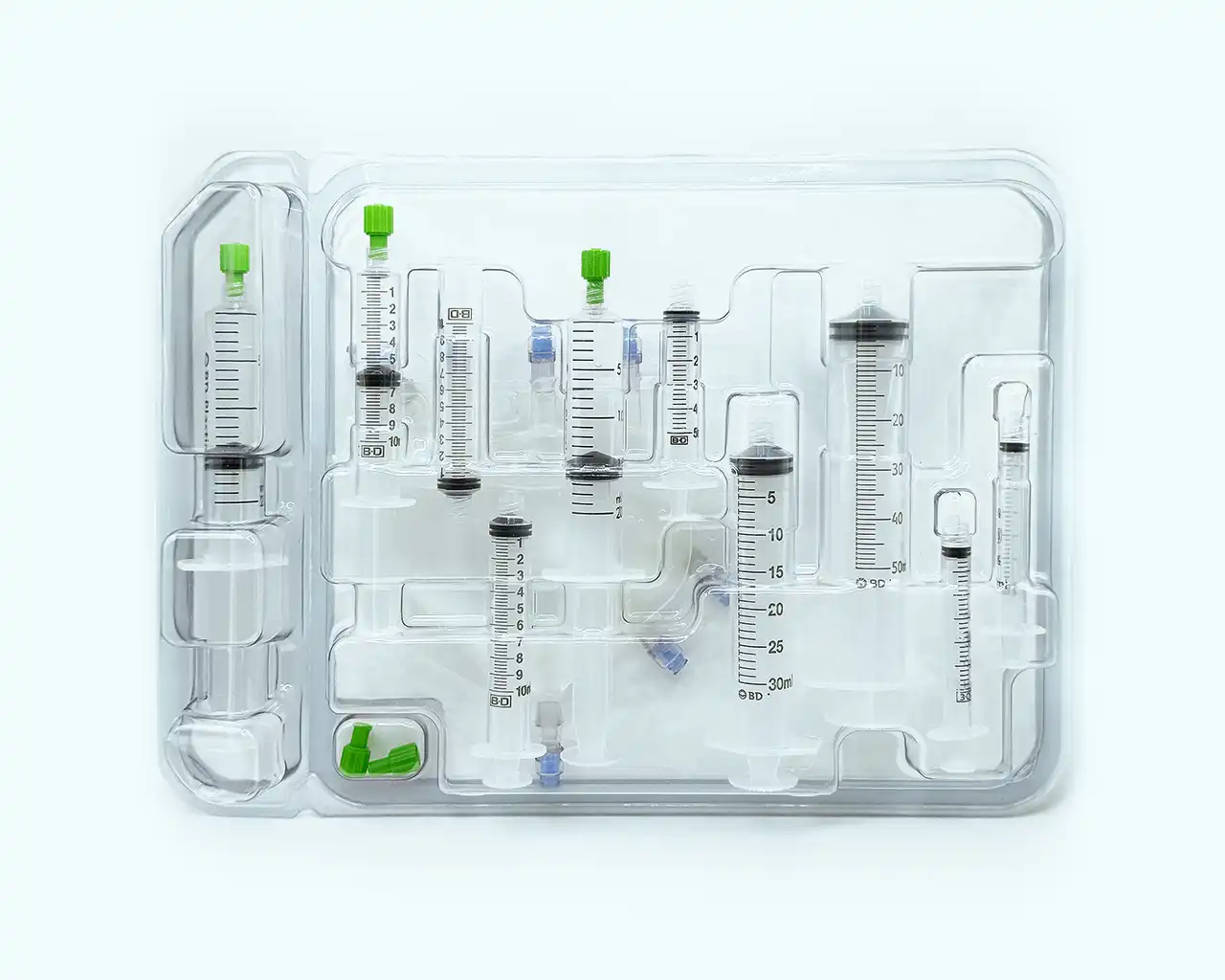 Medical device packaging using Evercare® HC 500 R50 film with 50% post consumer recycled content in its composition.