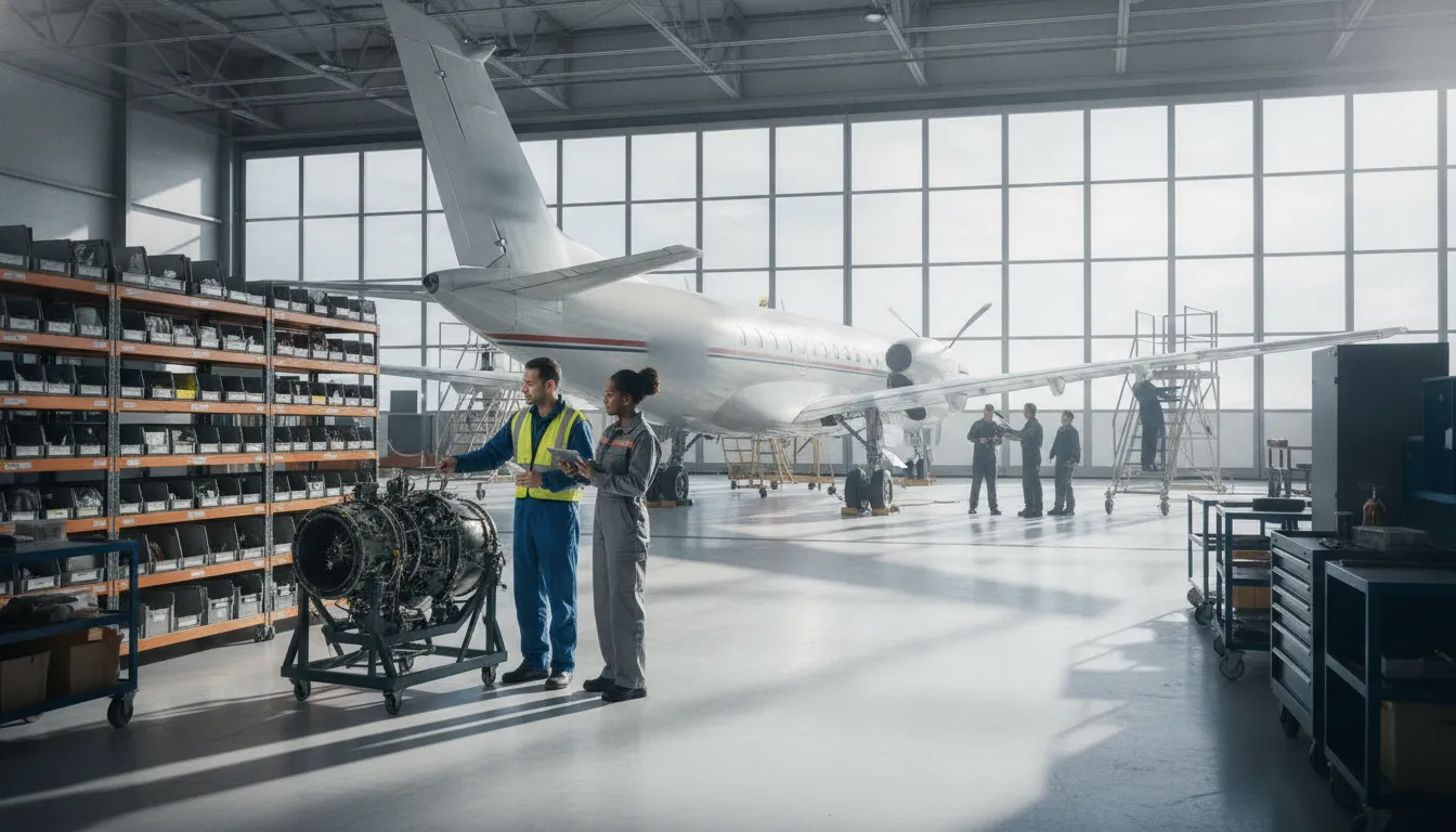 Regional airline maintenance and inventory teams preparing for a software change