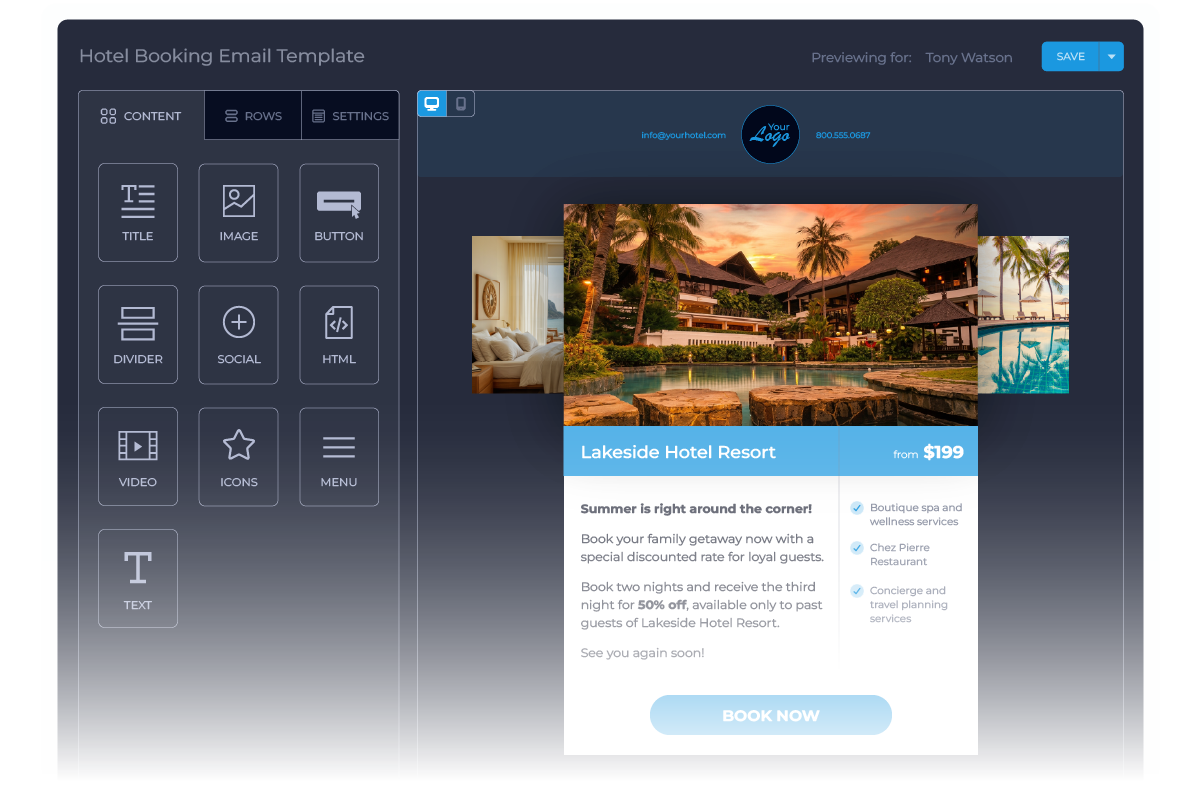 Unify GMS - Email Template dark mode version for website