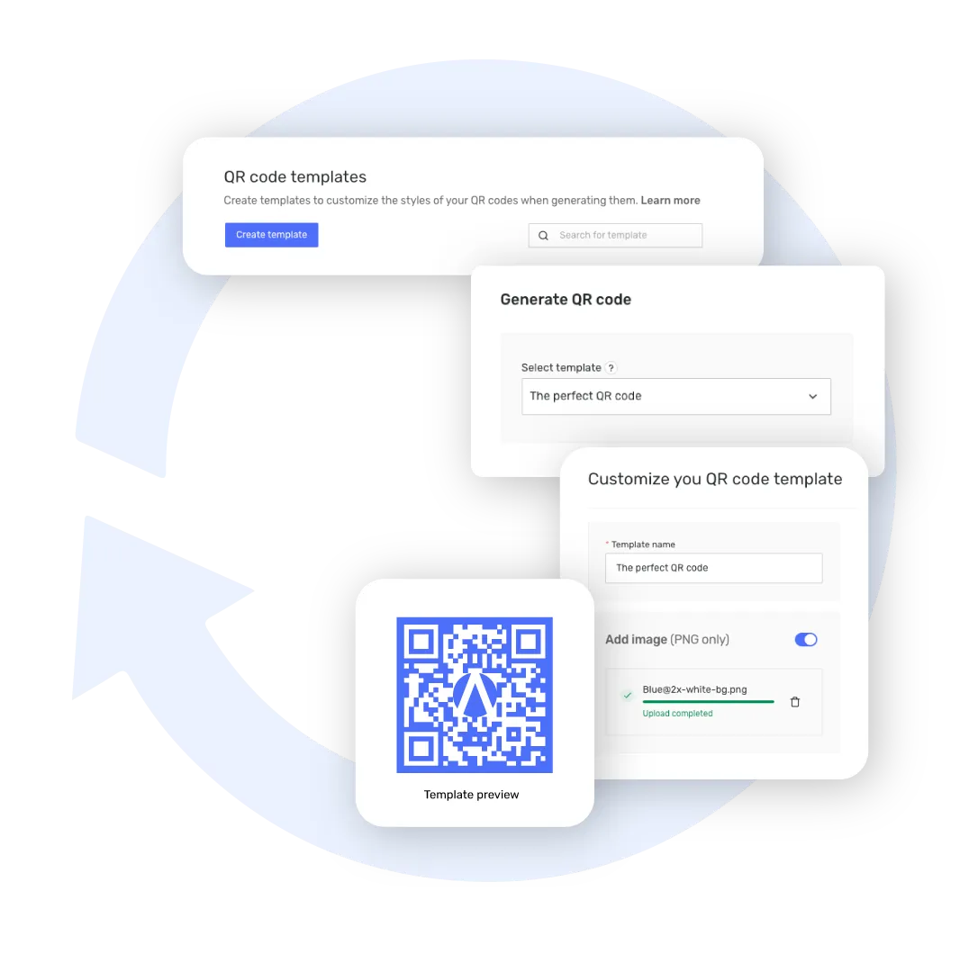 A screenshot show how Accutics enables analytics and marketing teams integrate QR code generation into their existing workflow.