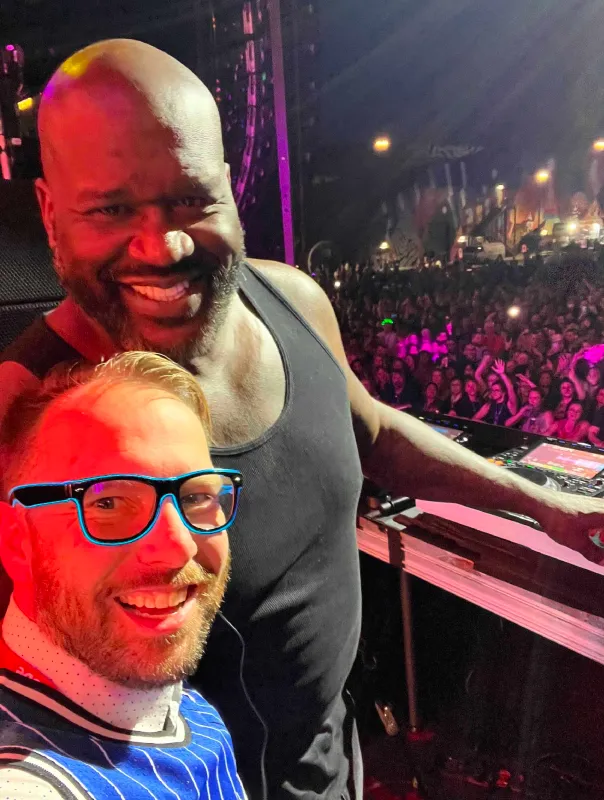 A community image showcasing some of the Accutics partners and friends around the world wearing LED glasses.