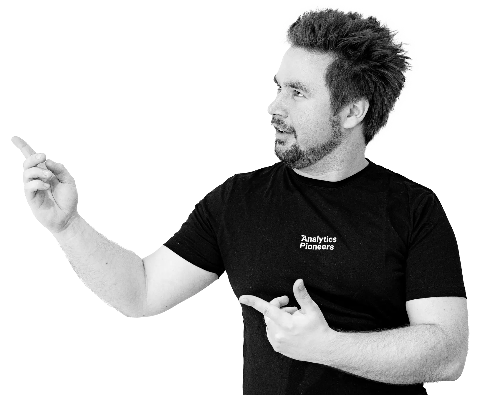 Frederik Werner pointing towards the Accutics solution for your analytics, data warehouse, or martech tools. 