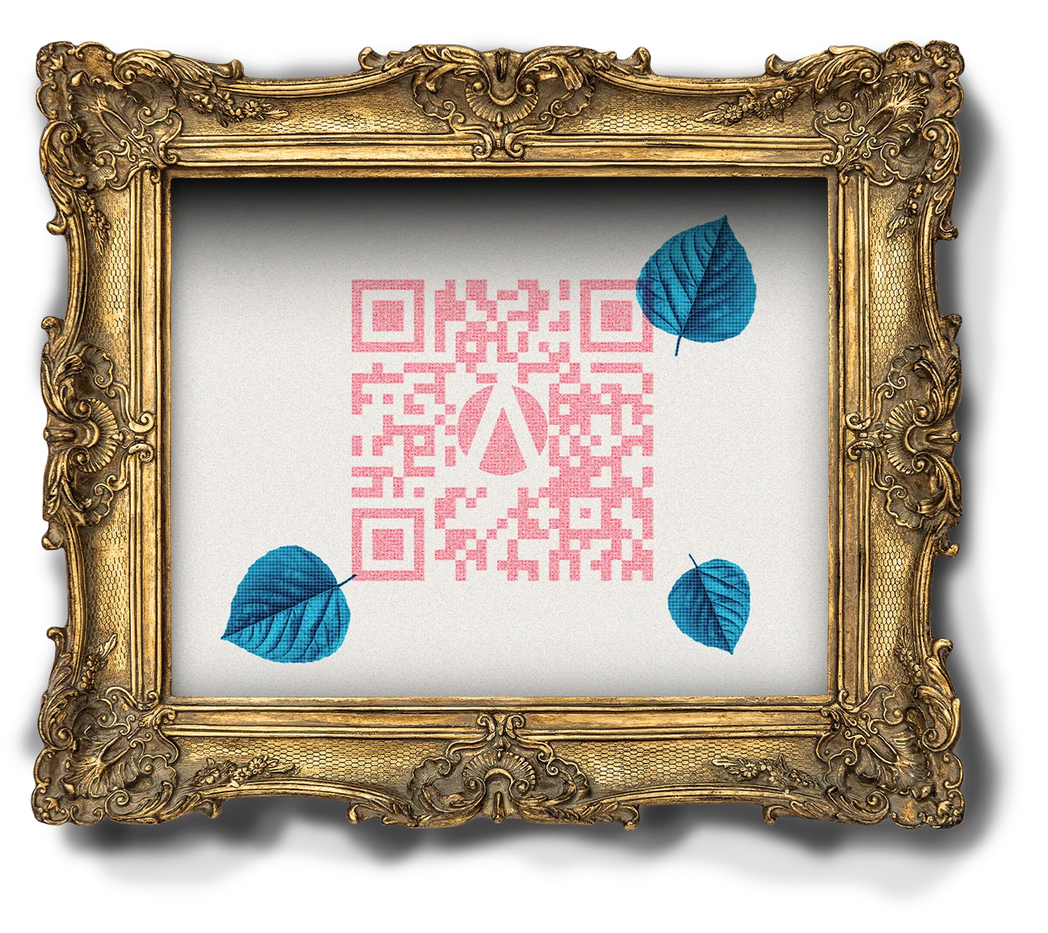  A pink QR code is displayed in the center of a white canvas, suggesting how Accutics transforms your brand’s digital strategy with the all-in-one QR code creator.