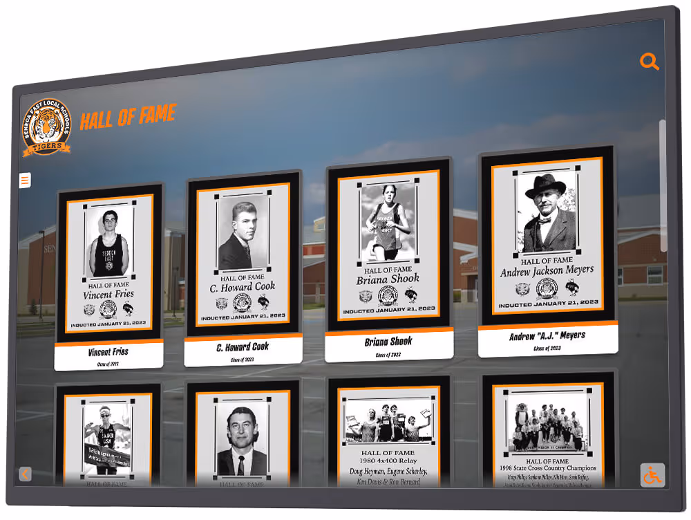 Seneca East Local Schools Touchscreen Hall of Fame