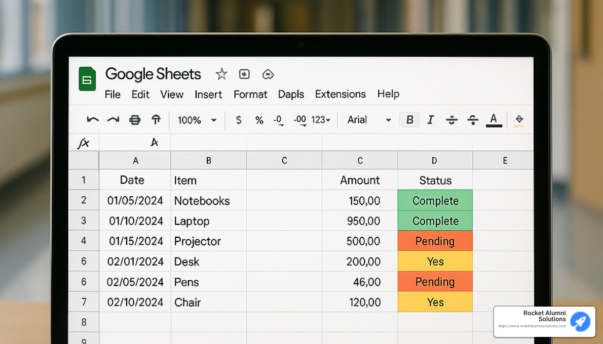 Well-formatted Google Sheet with headers, consistent data types, and conditional formatting - Google Sheet Embed with Filters and Sorting