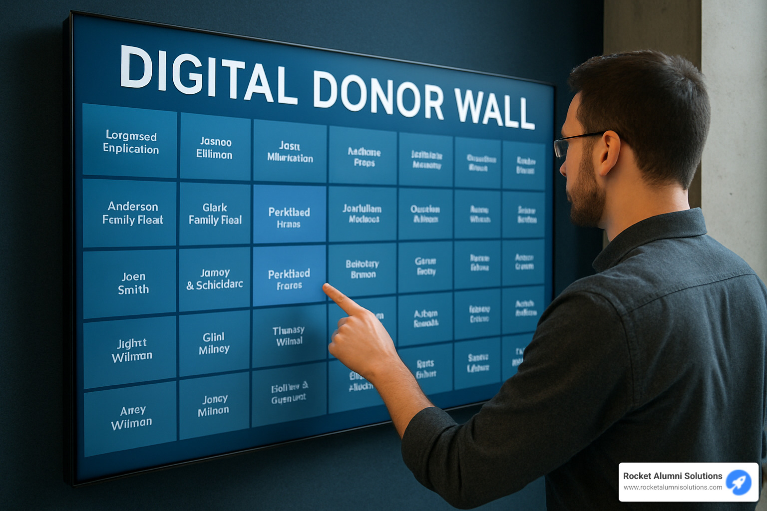 hybrid digital donor wall combining traditional elements with screens - digital donor walls hybrid digital donor wall combining traditional elements with screens - digital donor walls