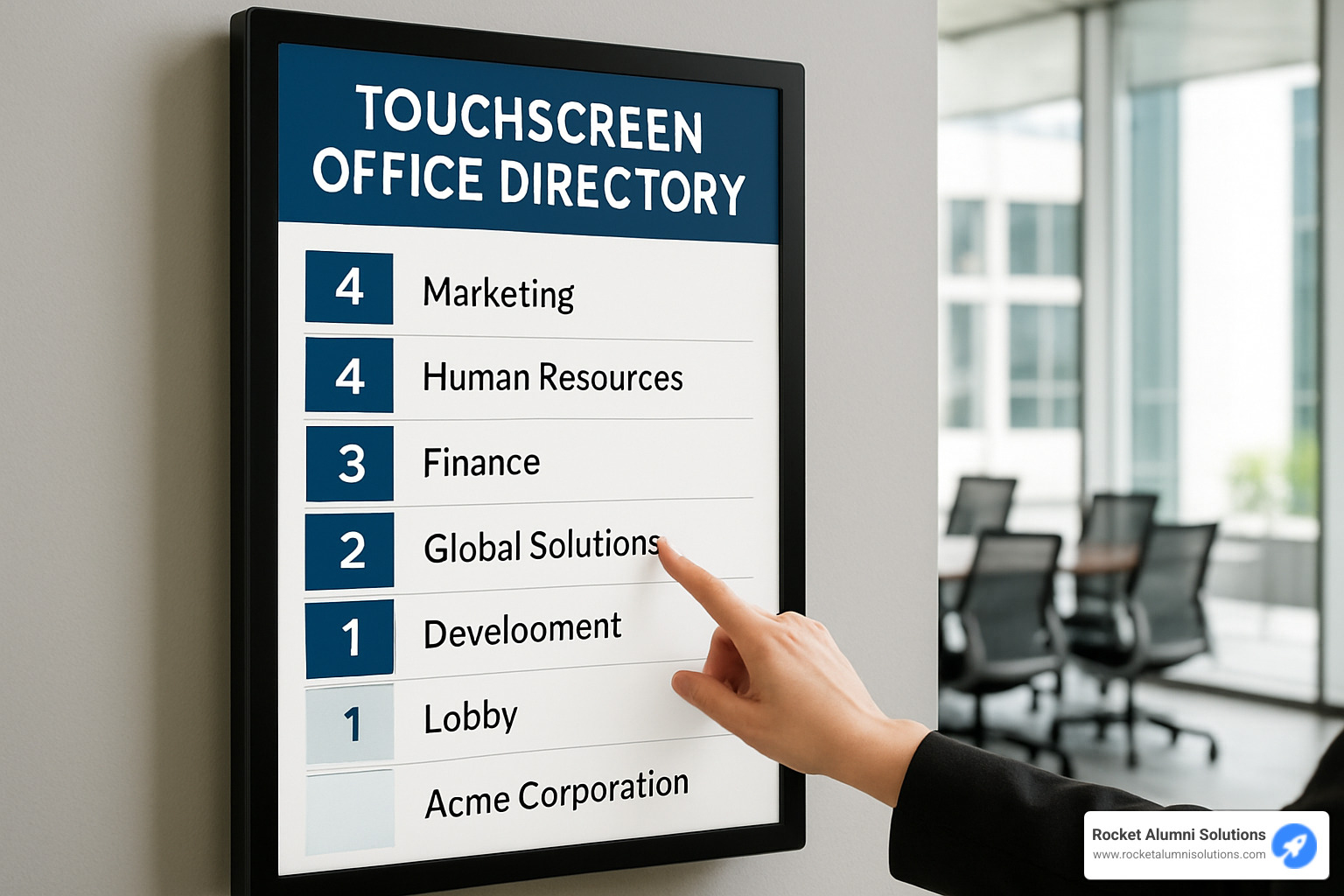 touchscreen directory hardware options - Touchscreen Office Directory