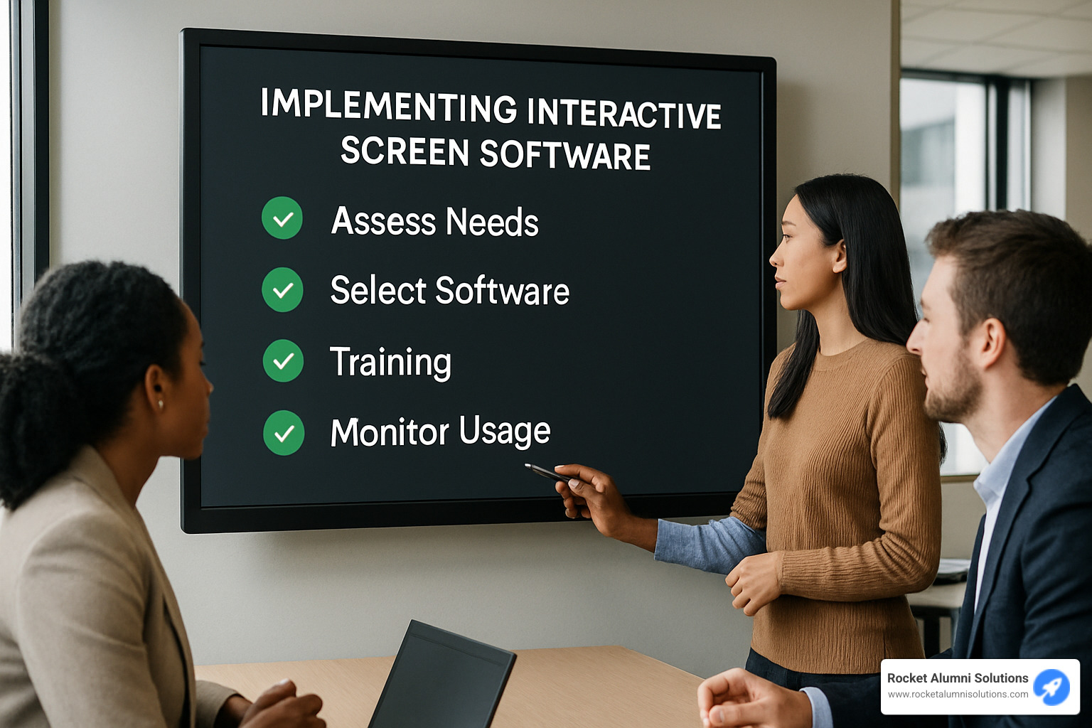 implementation checklist for interactive screen software - interactive screen software