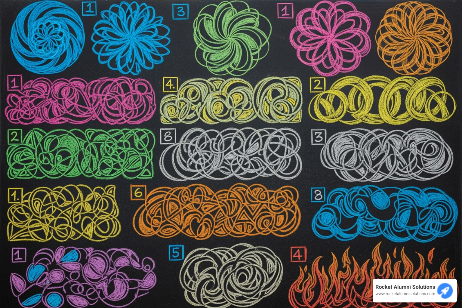 a creative and colorful list of superlatives on a chalkboard - superlative ideas