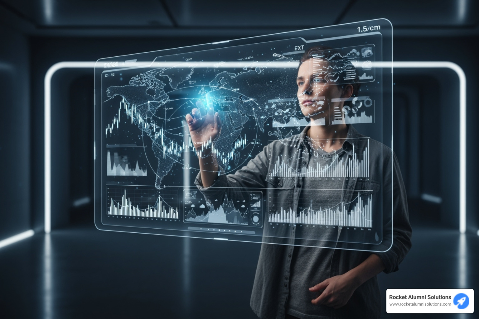 A futuristic concept showing a user interacting with a display using gestures - Time Capsule Touchscreen A futuristic concept showing a user interacting with a display using gestures - Time Capsule Touchscreen