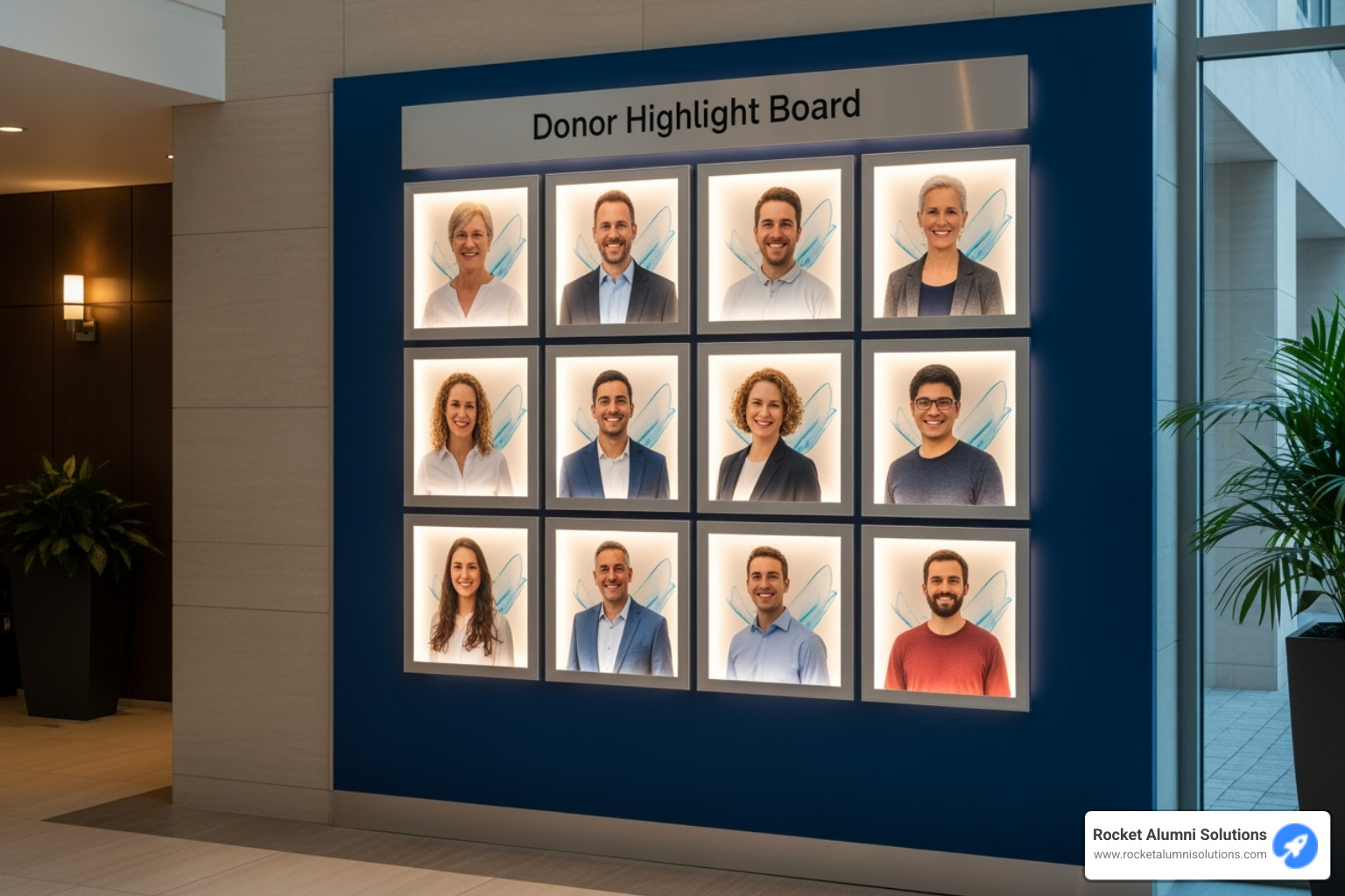 screenshot of a clean, well-designed virtual donor wall on a nonprofit's website - Donor Highlight Board screenshot of a clean, well-designed virtual donor wall on a nonprofit's website - Donor Highlight Board
