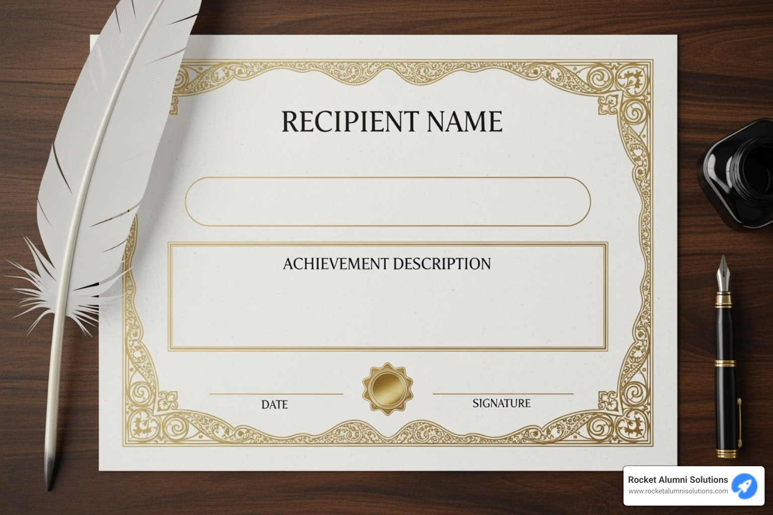 Sample certificate with key elements highlighted - appreciation certificate model Sample certificate with key elements highlighted - appreciation certificate model