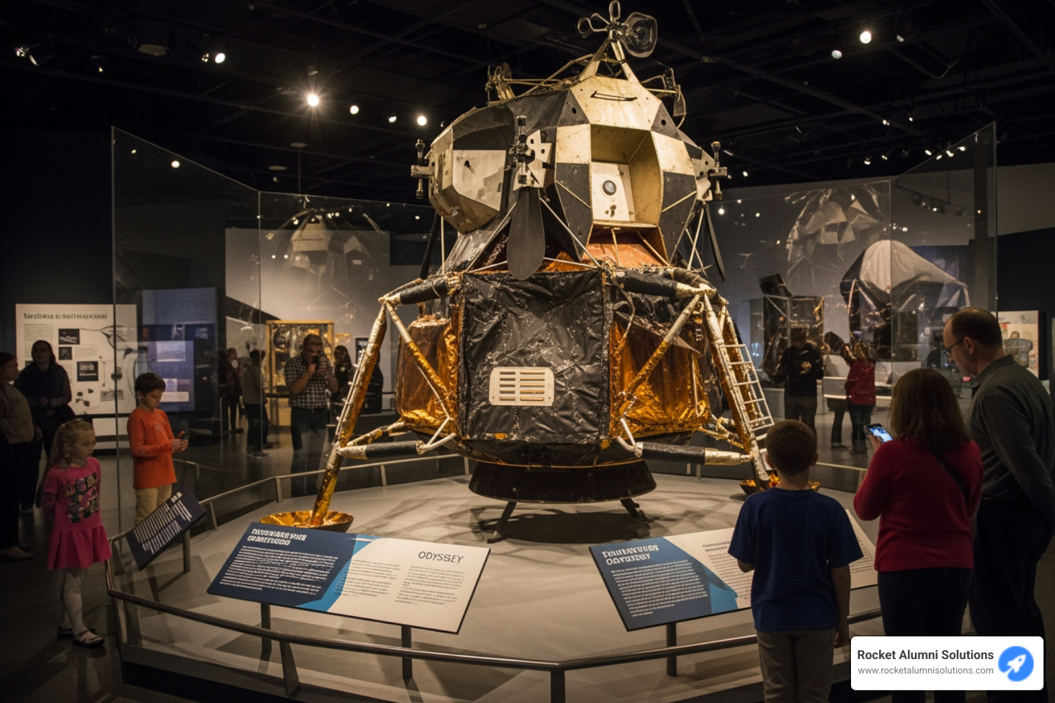 Apollo 13 Command Module Odyssey on display at the Cosmosphere - Captain Honors Display Apollo 13 Command Module Odyssey on display at the Cosmosphere - Captain Honors Display