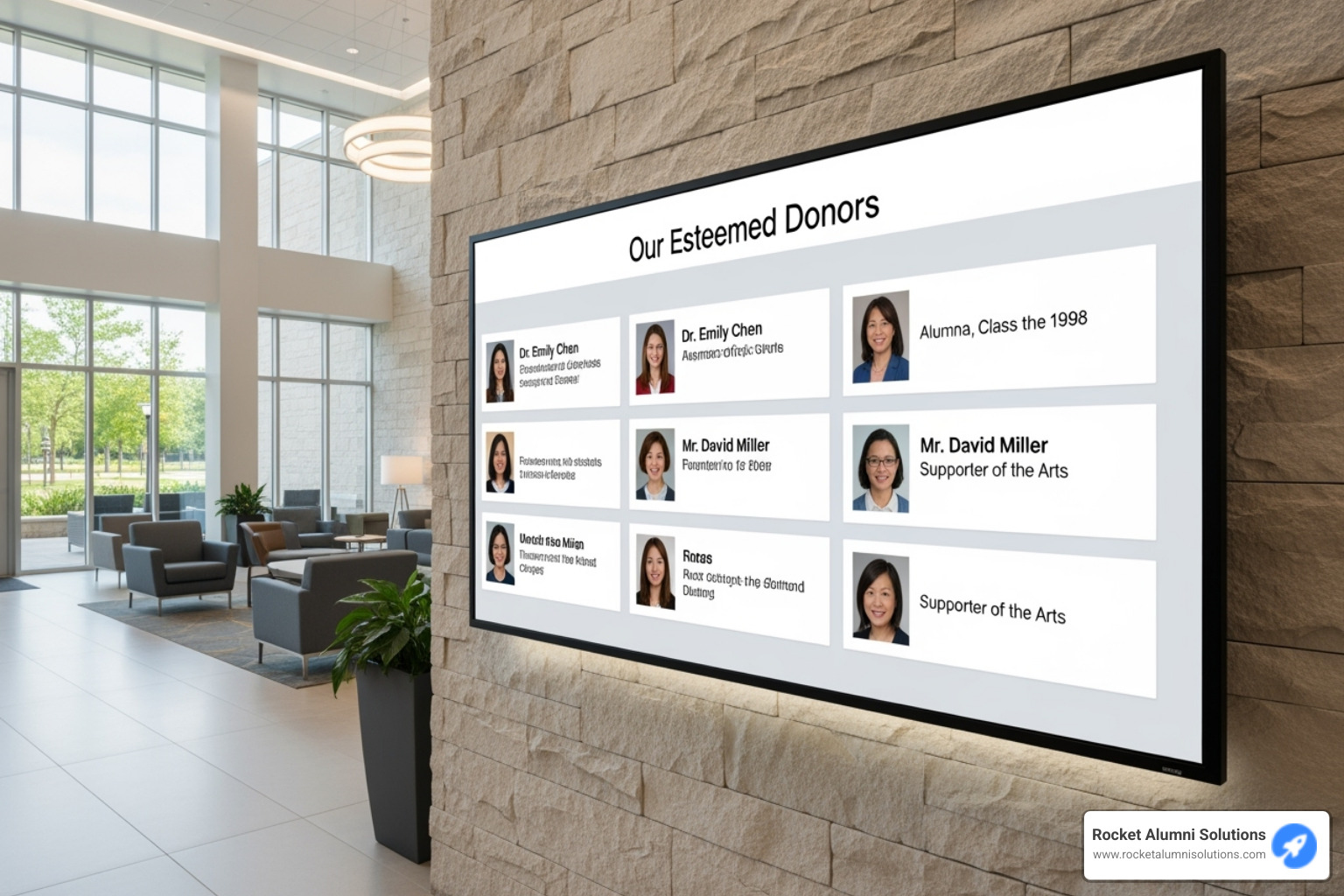 digital donor recognition wall - Digital donor recognition