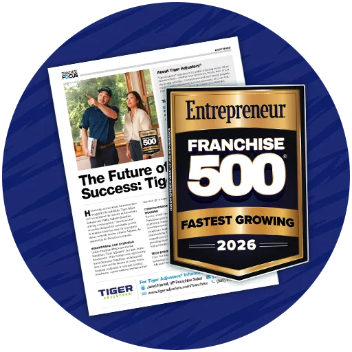 Tiger Adjusters® recognized as one of the Fastest-Growing Franchises in the March/April issue of Entrepreneur magazine 