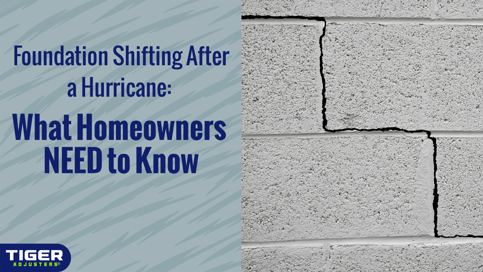 Foundation shifting is one hidden consequence of high winds and flood waters that can compromise your home’s structural integrity.