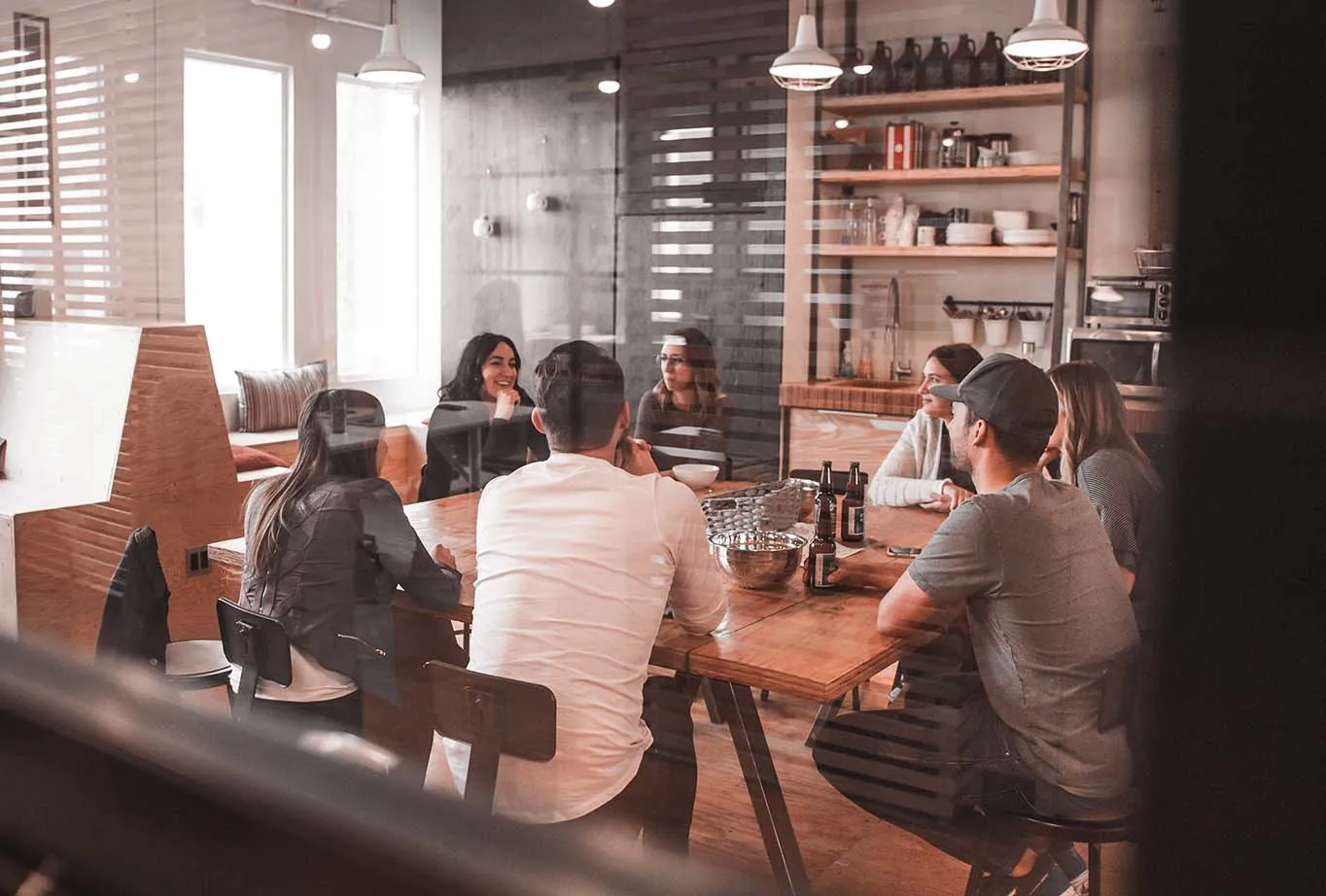 Meeting room young workers