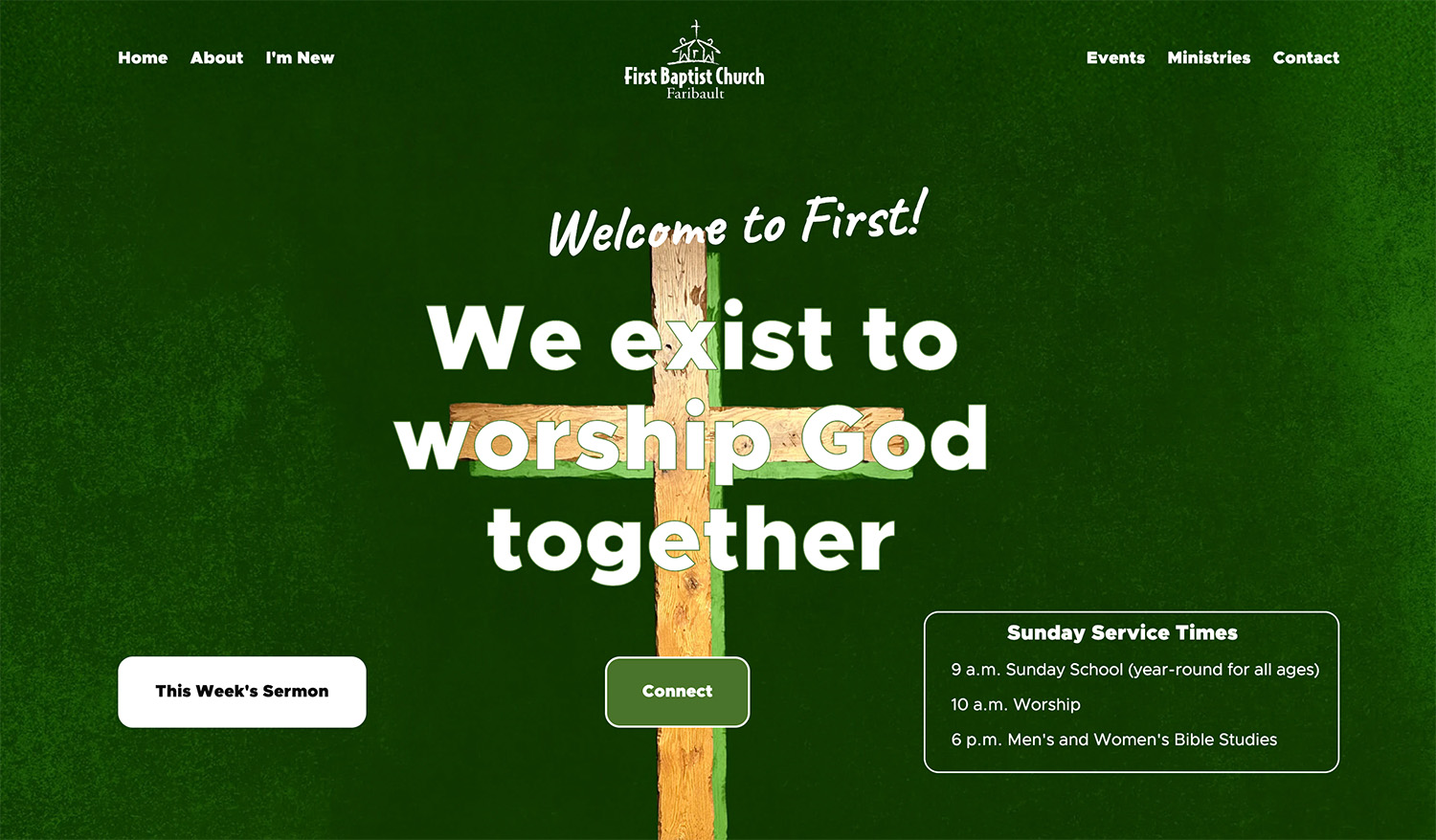First Baptist Church Faribault Web Redesign