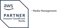 AWS Partner Badge: Amazon CloudFront Ready. Media Management