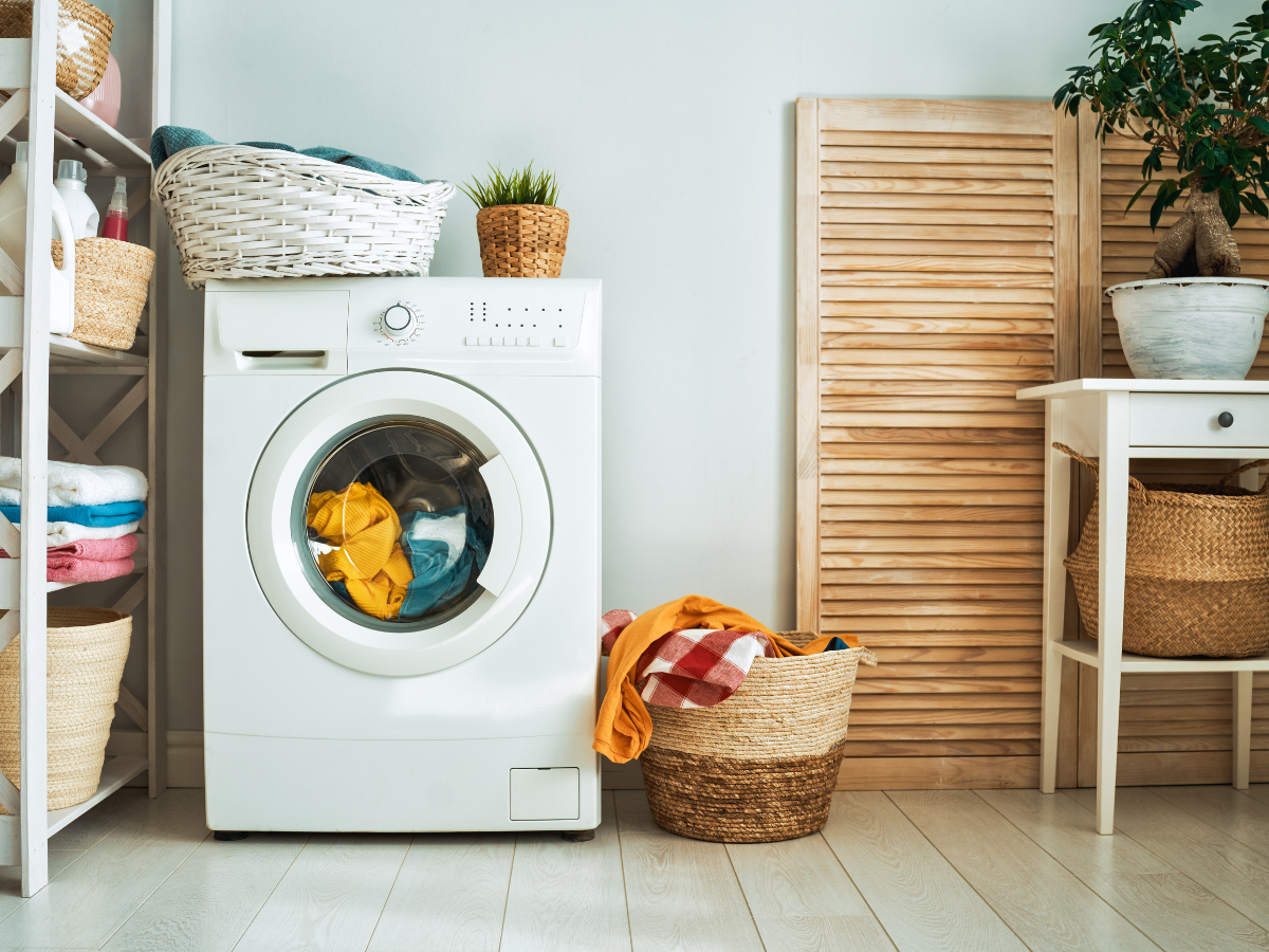washer in a laundry room