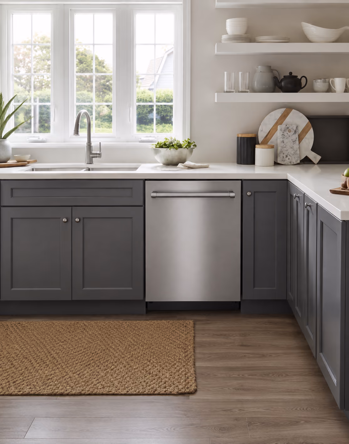 kitchenaid dishwasher in residential kitchen