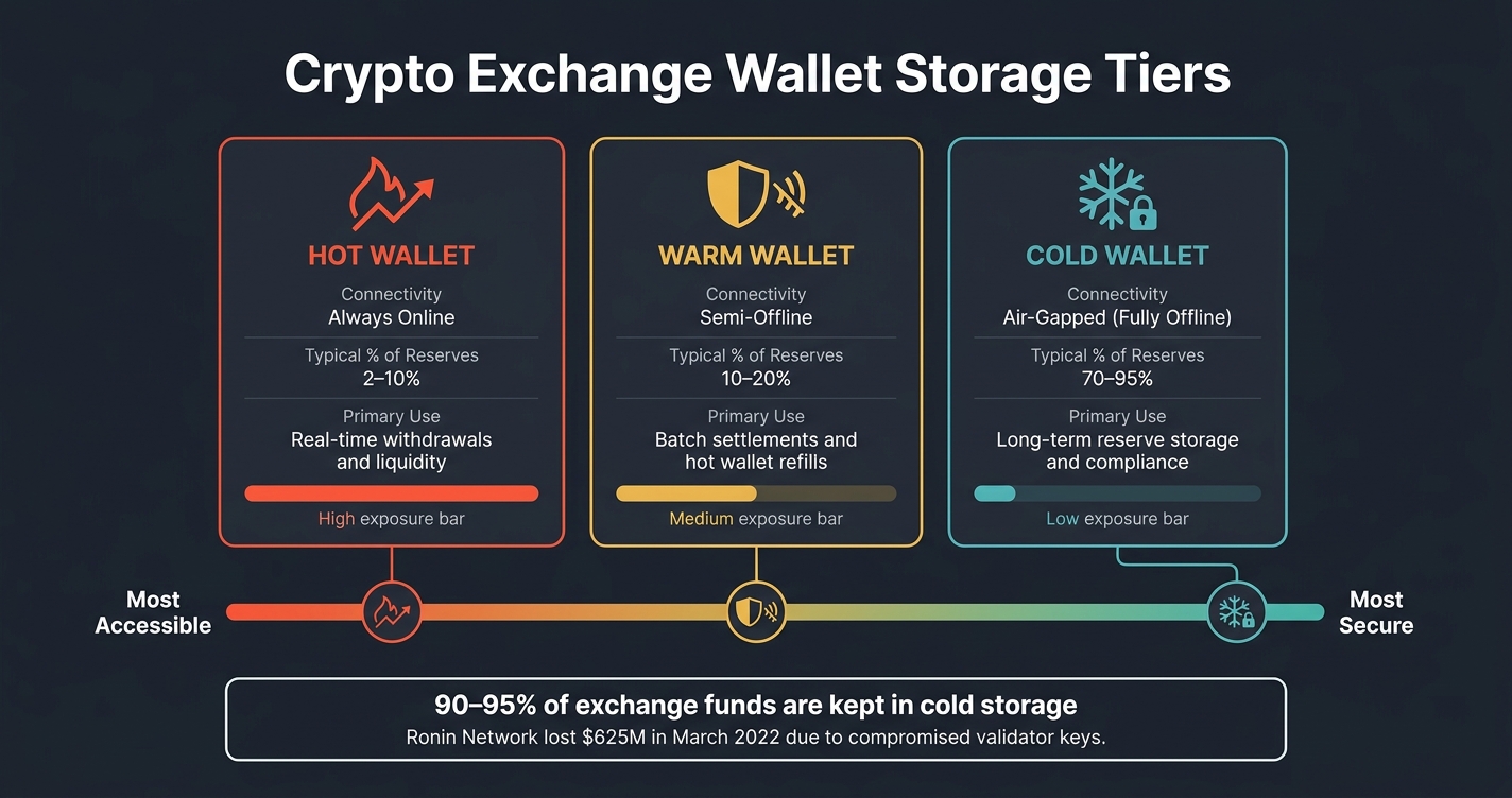 Crypto Exchange Wallet Tiers: Hot vs. Warm vs. Cold Storage