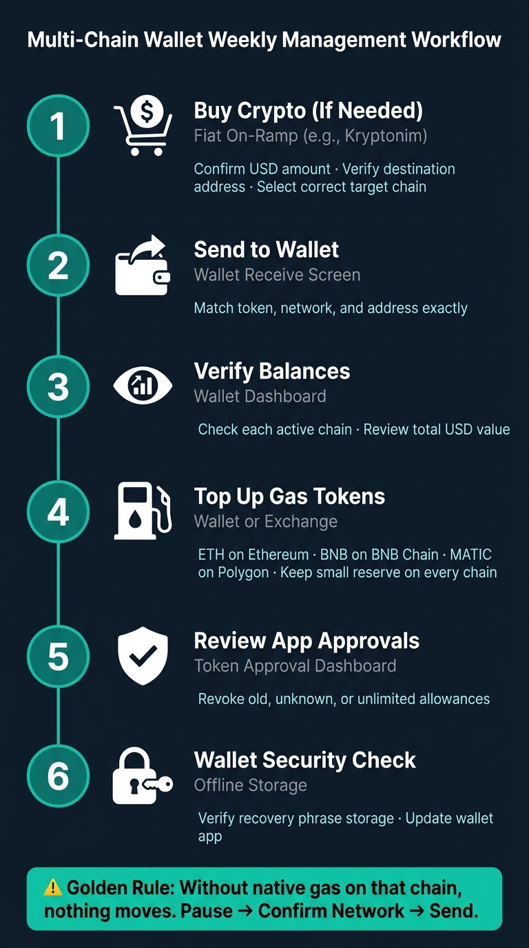 Multi-Chain Wallet Weekly Management Workflow