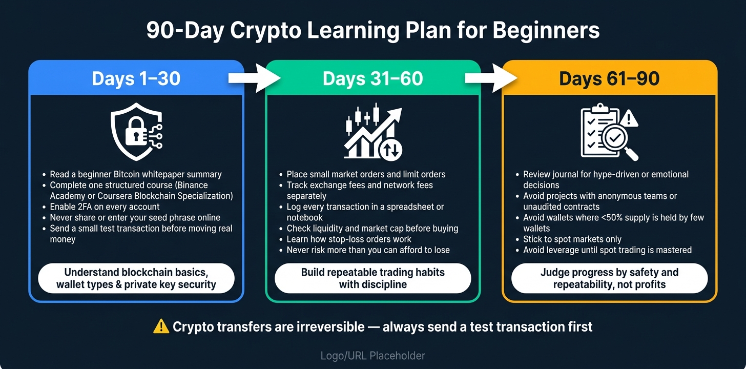 90-Day Crypto Learning Plan for Beginners