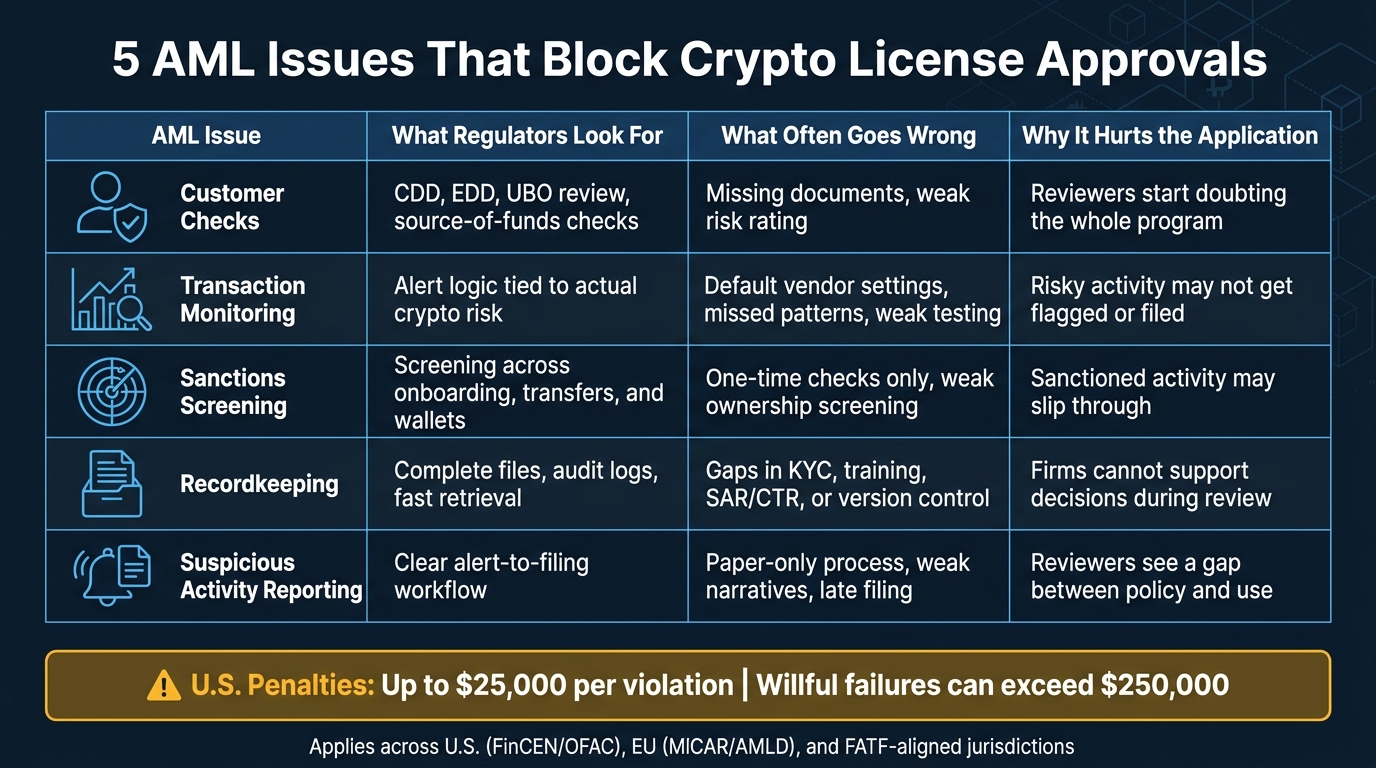 5 AML Issues That Block Crypto License Approvals