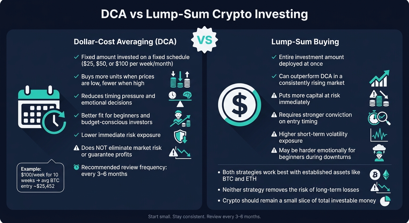 DCA vs Lump-Sum Crypto Investing: Key Differences for Beginners