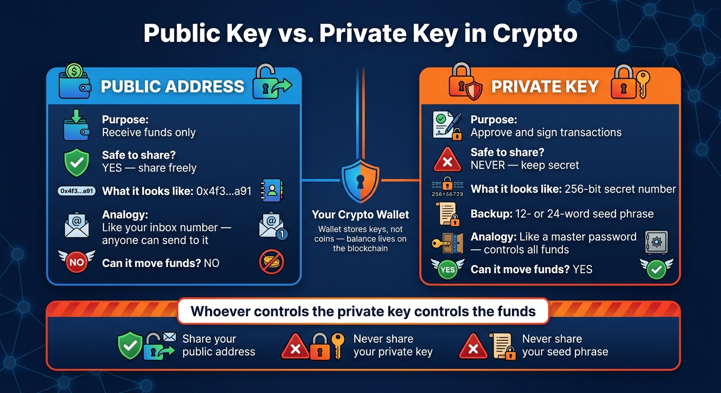 Public Key vs Private Key: Crypto Wallet Security Explained