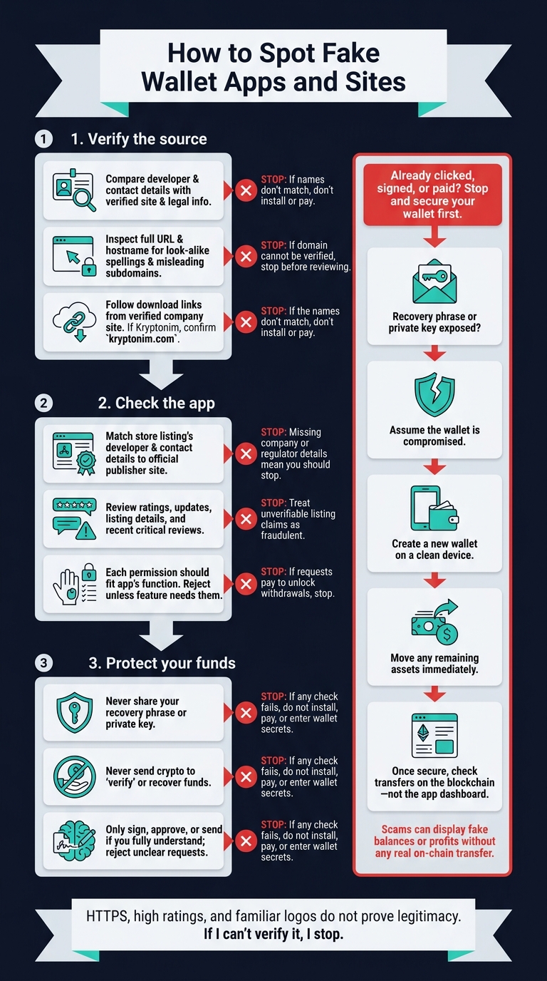How to Spot Fake Wallet Apps and Sites