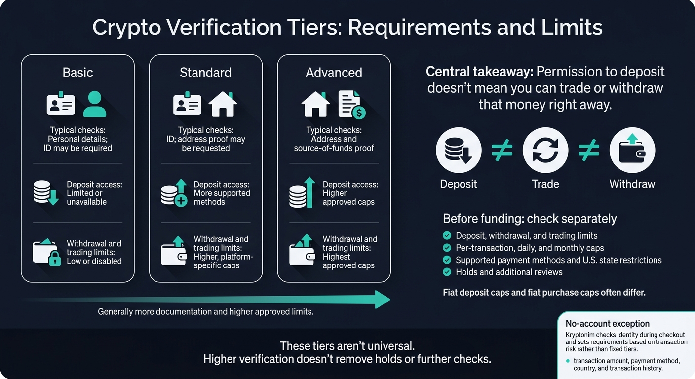 Crypto Verification Tiers: Requirements and Limits