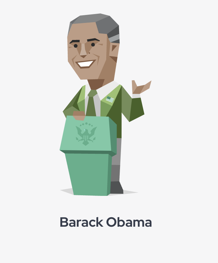 Caricature of Barack Obama
