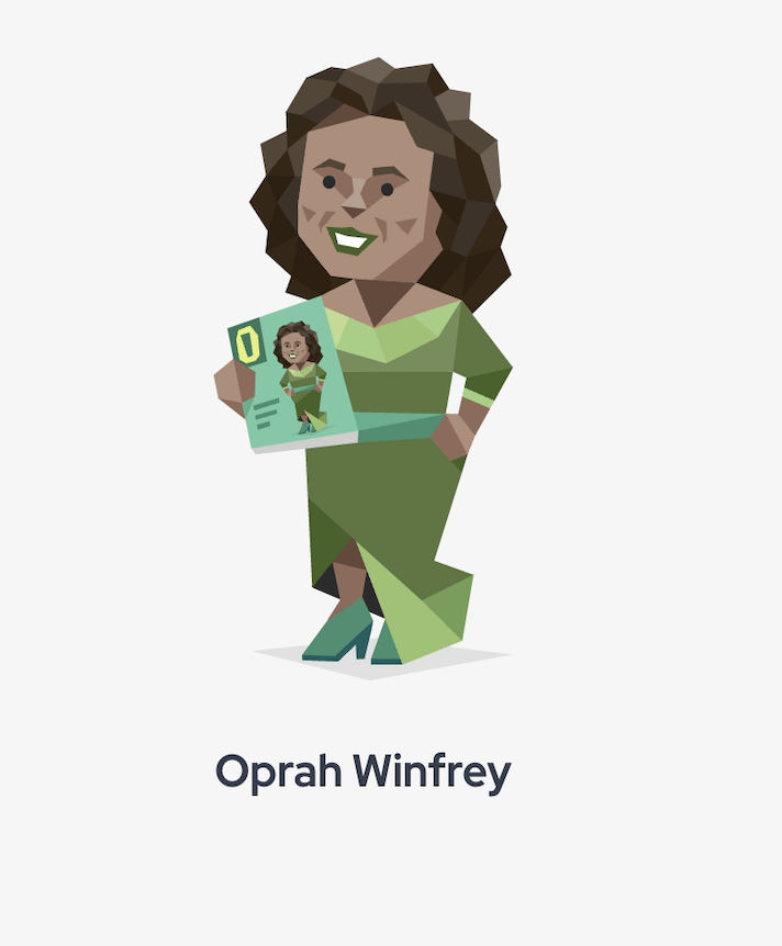 Caricature of Oprah Winfrey