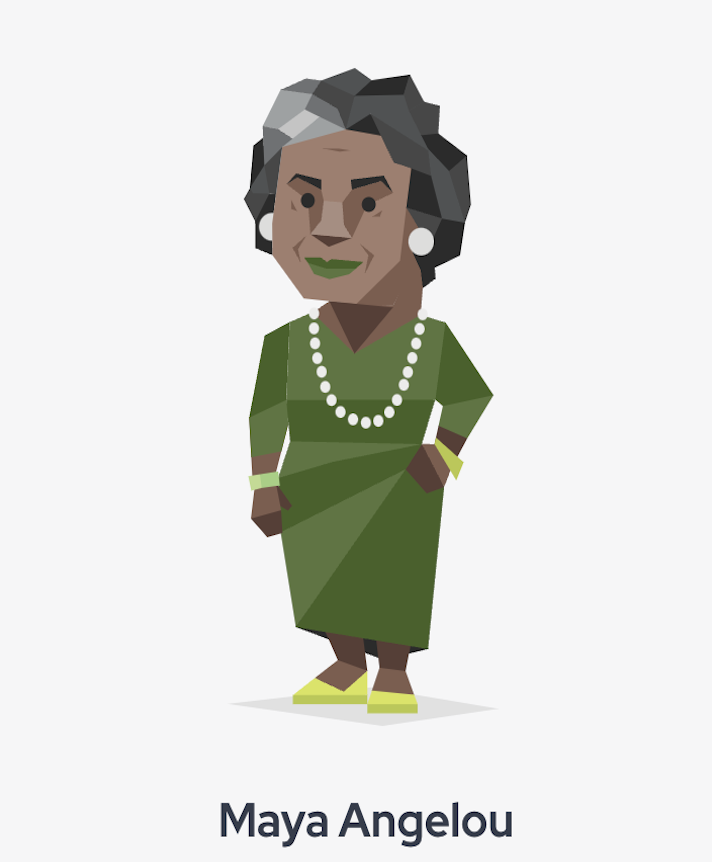 Caricature of Maya Angelou