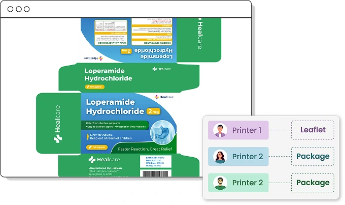 Print Proofs Approvals Within a single SKU, the components (carton, label, inserts, blister packs, etc.) may be printed by different printers. ManageArtworks allows defining and routing multiple printers for each component and SKU. 