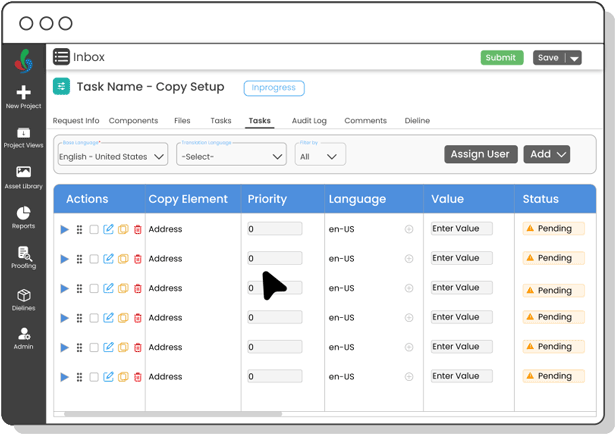 Copy Manager centralize all packaging copy for streamlined collaboration Centralize all packaging copy for streamlined collaboration, ensuring each content element undergoes a thorough approval process.