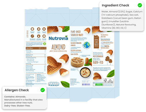 Phase 2: Verify Allergen Declaration Requirements Food labels must declare the food source of all major food allergens following the ingredient's name or immediately after the ingredient list.