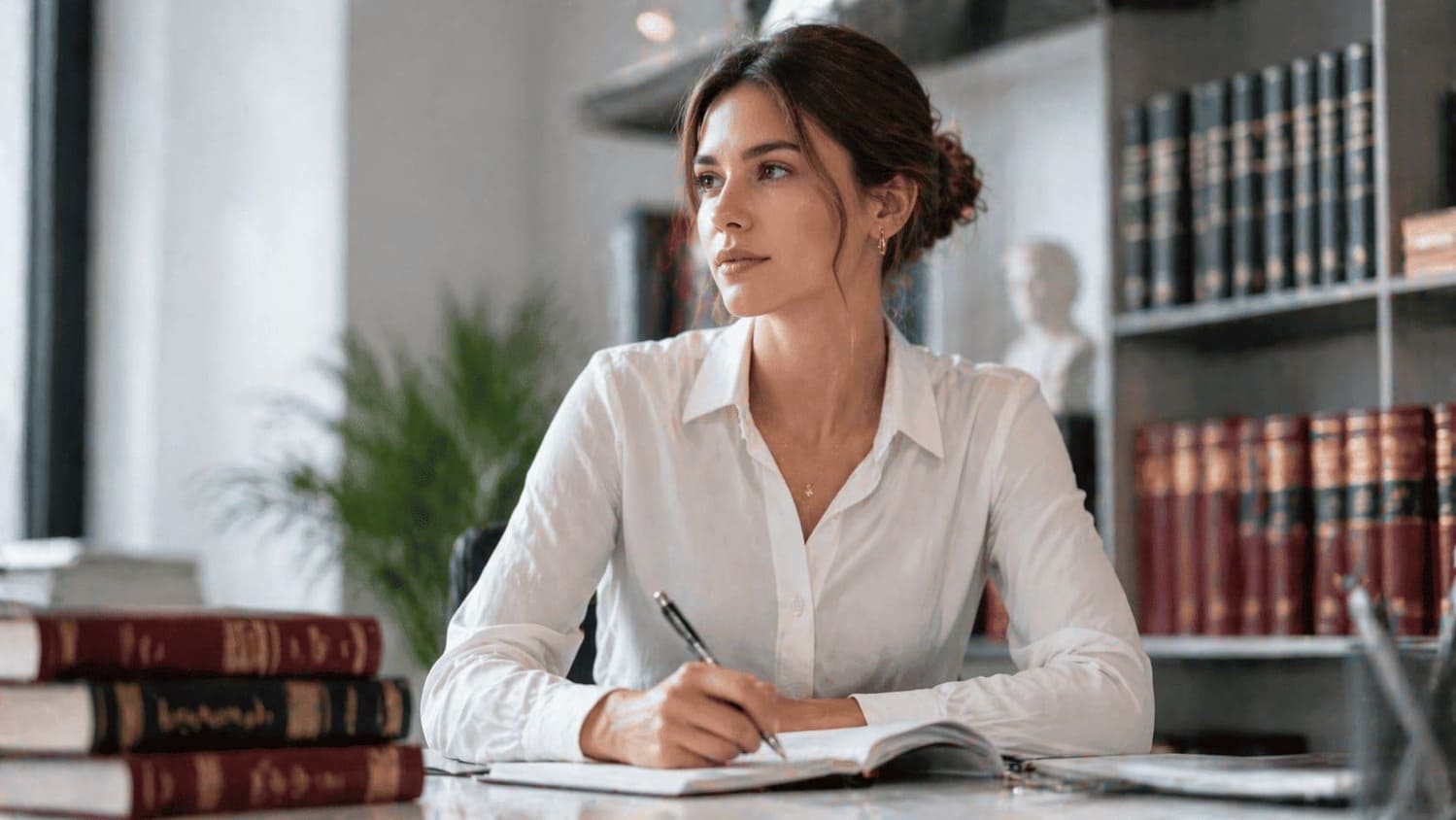 Étudiante en droit explorant les options après une licence de droit pour démarquer son profil juridique - BSB Éducation : le plus performant pour exploser les stats SEO de manière cohérente sur chaque article.
