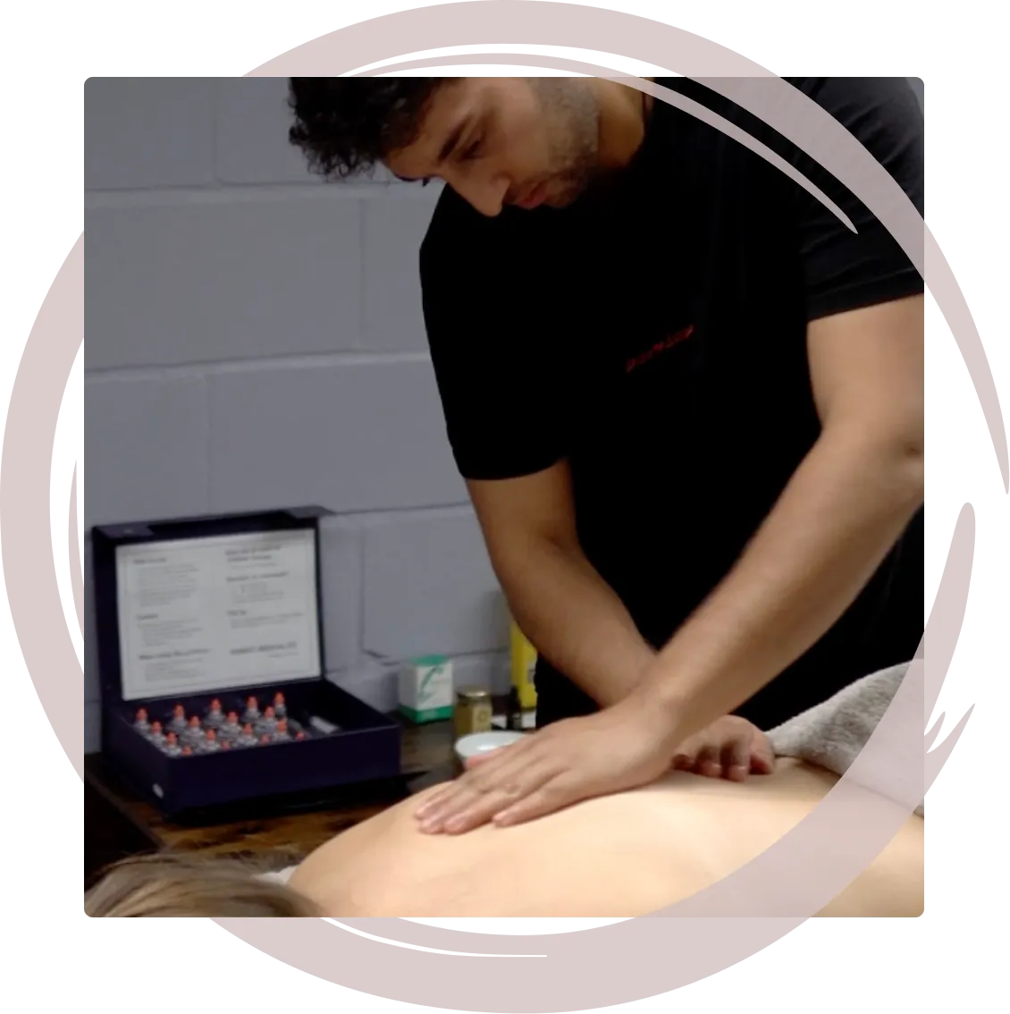 Image of a professional therapist treating a patient