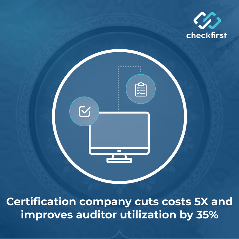 Leading certification company cuts costs 5X and improves auditor utilization by 35% with Checkfirst’s AI solutions