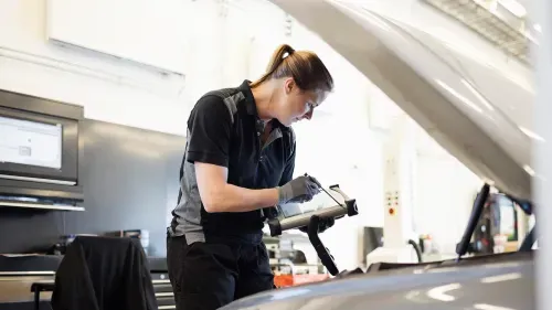 Servicing Car