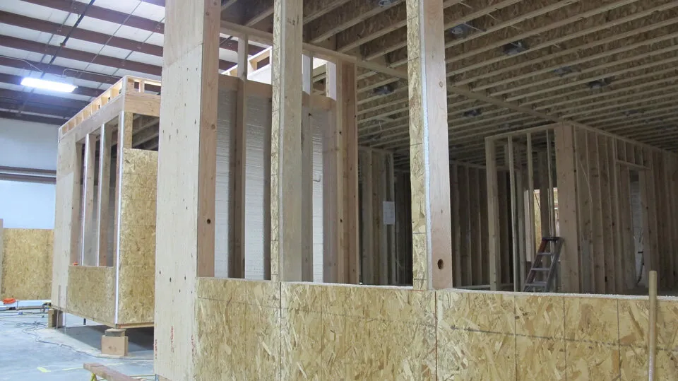 A closer look at the openings for the glazing.